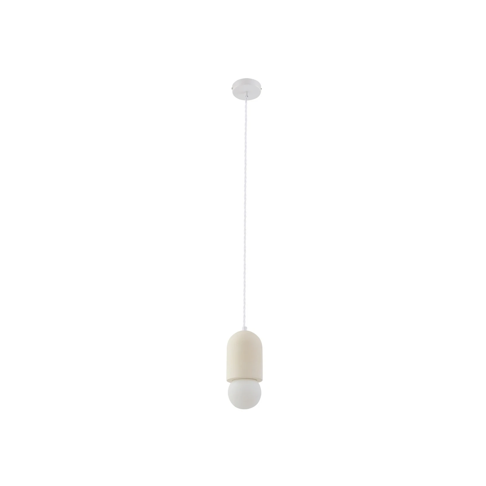 Lindby závěsné světlo Nielson, Ø 11 cm, béžové, sádra