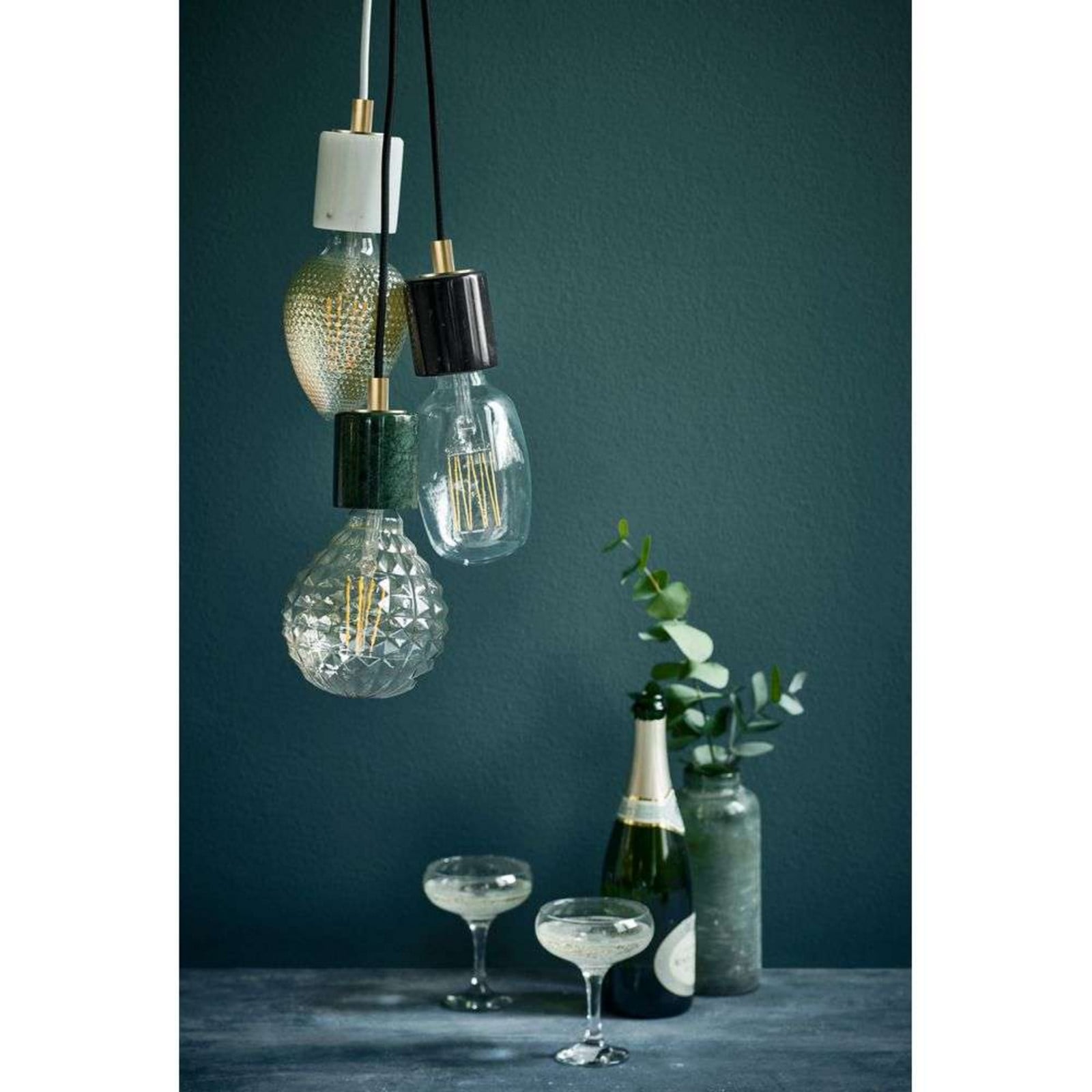 Siv Pendelleuchte Marble/Black Nordlux - Esszimmer - Marmor