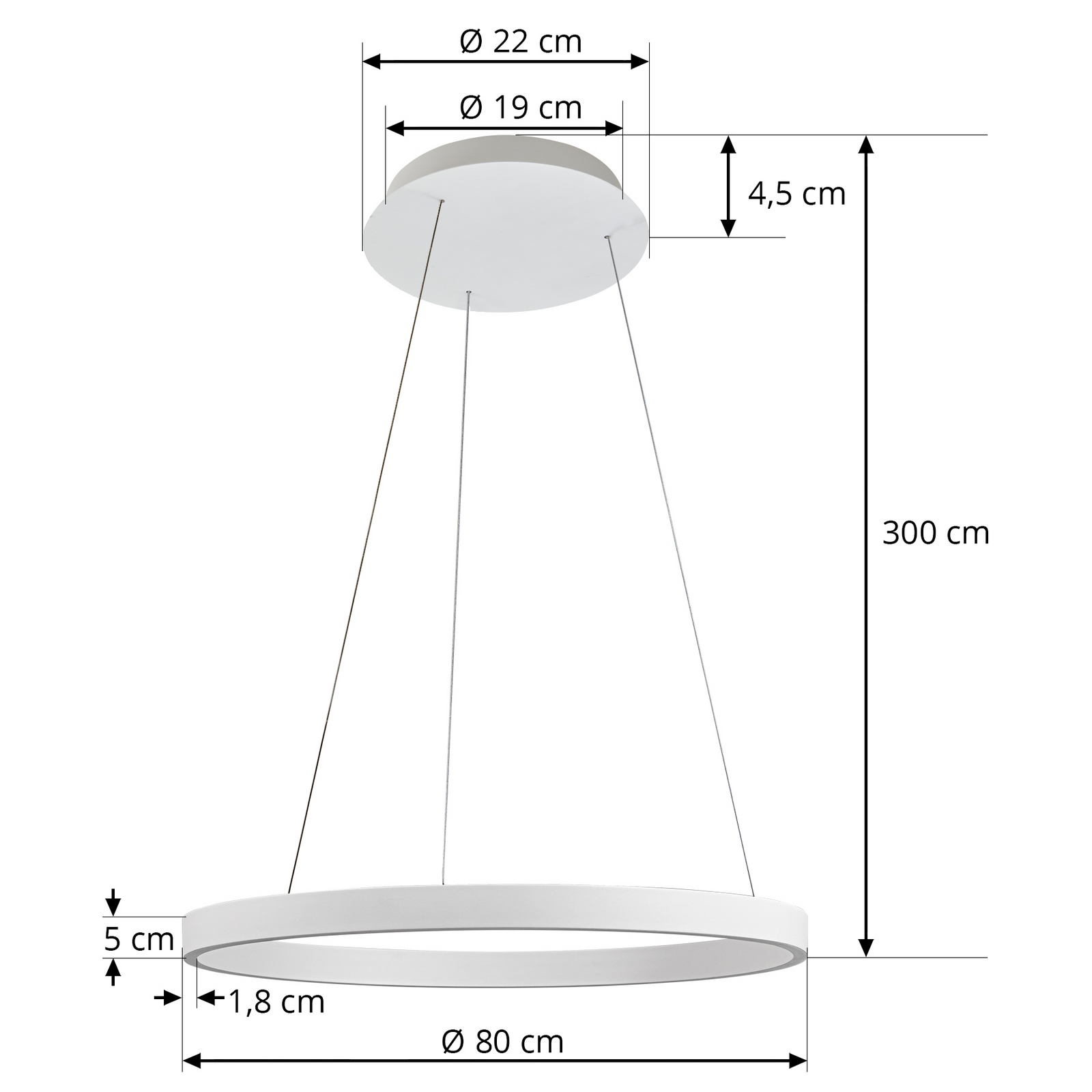 Arcchio LED hanglamp 52,8 W zilver