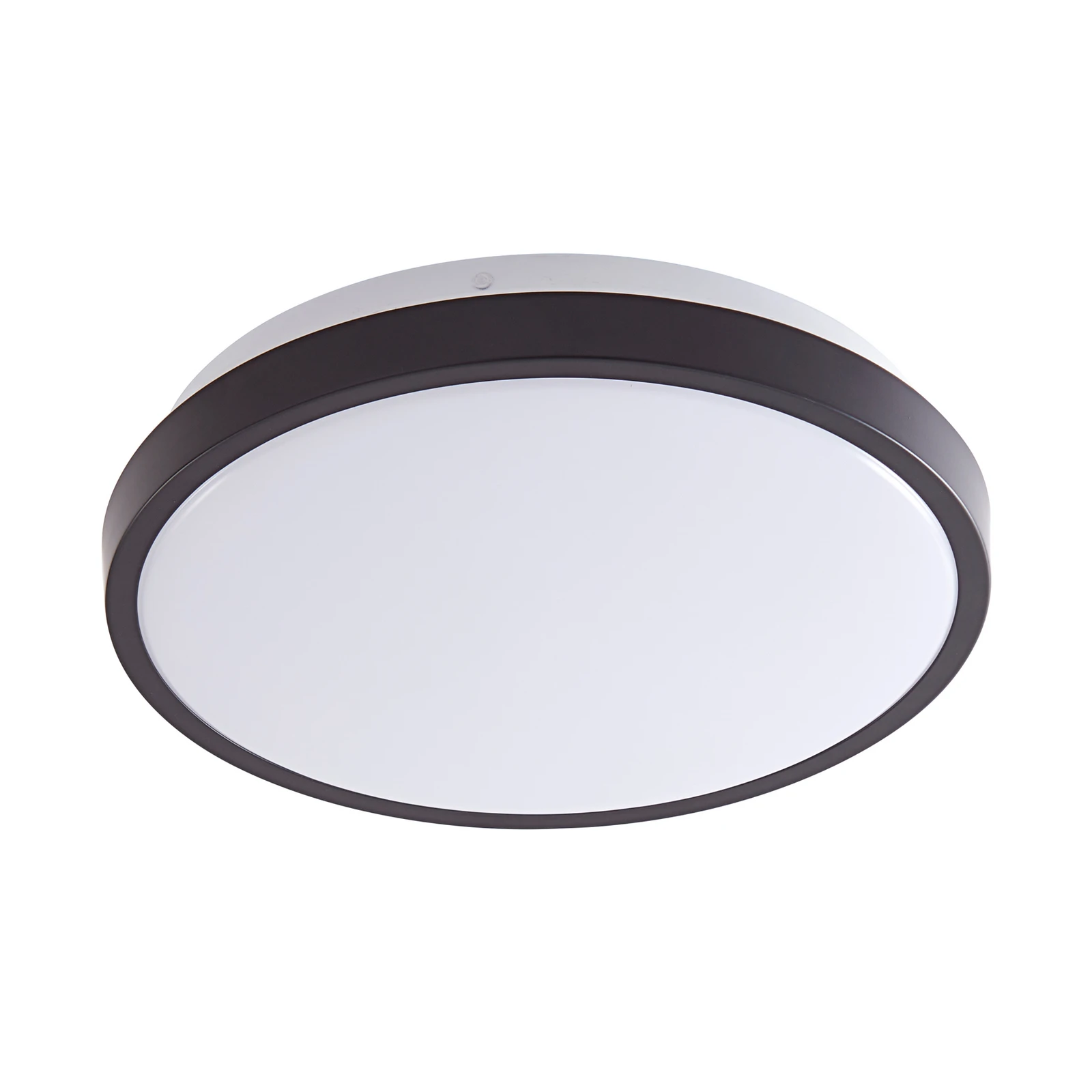 Lindby plafoniera Medon Ø 29 cm plastica nera IP44