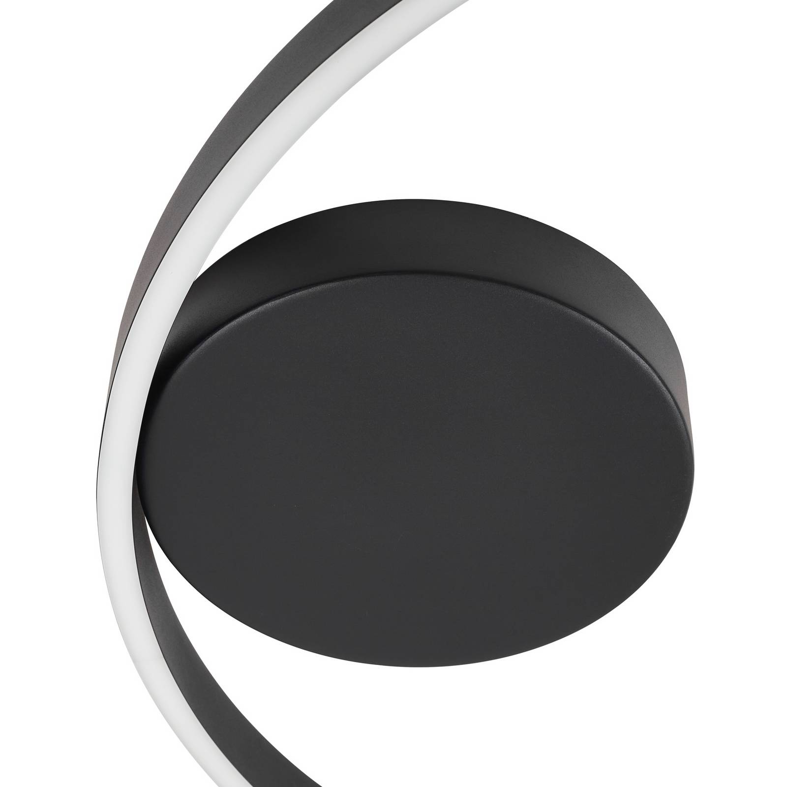 Lucande Smart lampa sufitowa LED Moise, czarna, CCT, Tuya