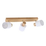 Wanessa 3 Lámpara de Techo Wood/White - Lindby
