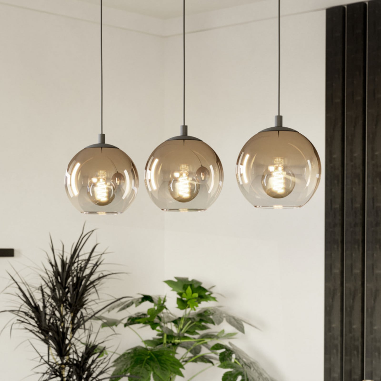Lampada a sospensione EGLO ARISCANI 1, 77 cm, a 3 luci, nero/rame