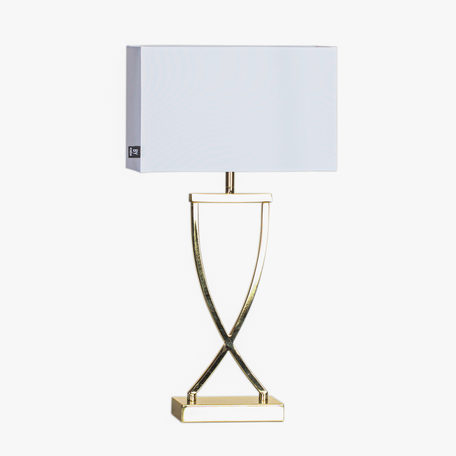By Rydéns Omega table lamp brass/white height 52cm