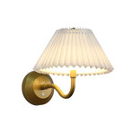 LED rechargeable wall lamp DANISH, projection 25 cm, gold-coloured metal