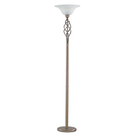 Lampadaire indirect FIONNA aspect laiton vieilli