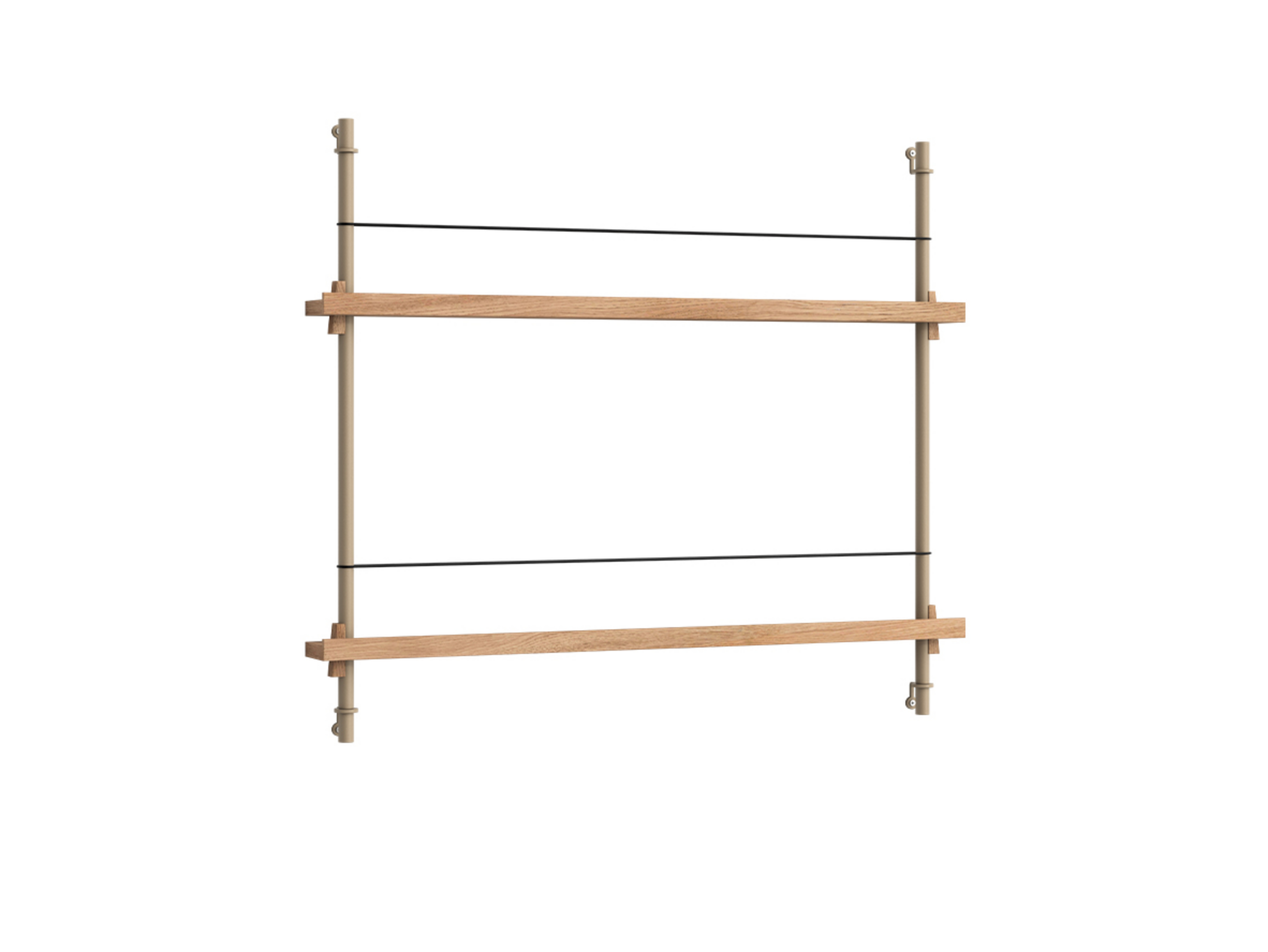 Magazine Shelving 65 Scaffale Oak/Warm Grey - Moebe