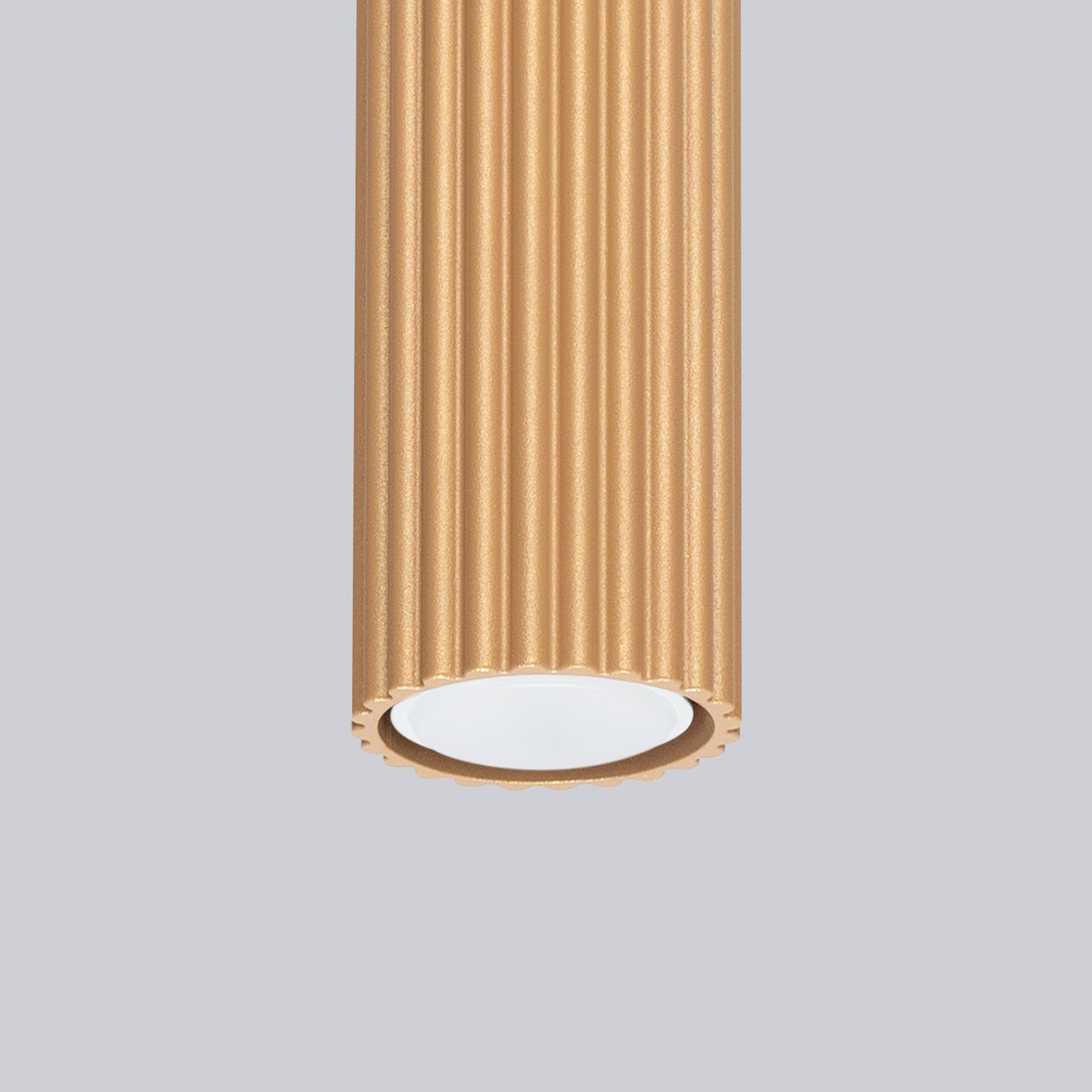 Deckenleuchte Karbon, goldfarben, Höhe 20 cm, Aluminium
