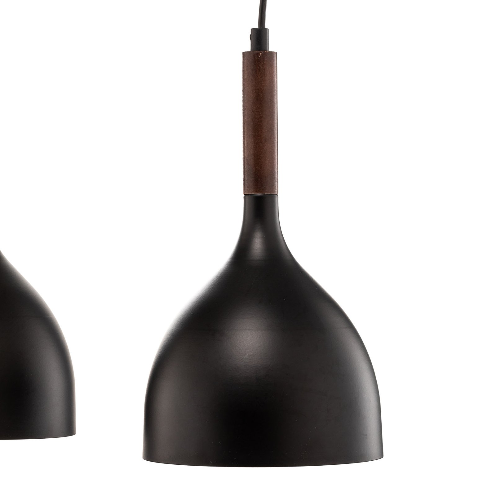 Noak hanglamp 4-lamps lang naturel/zwart hout