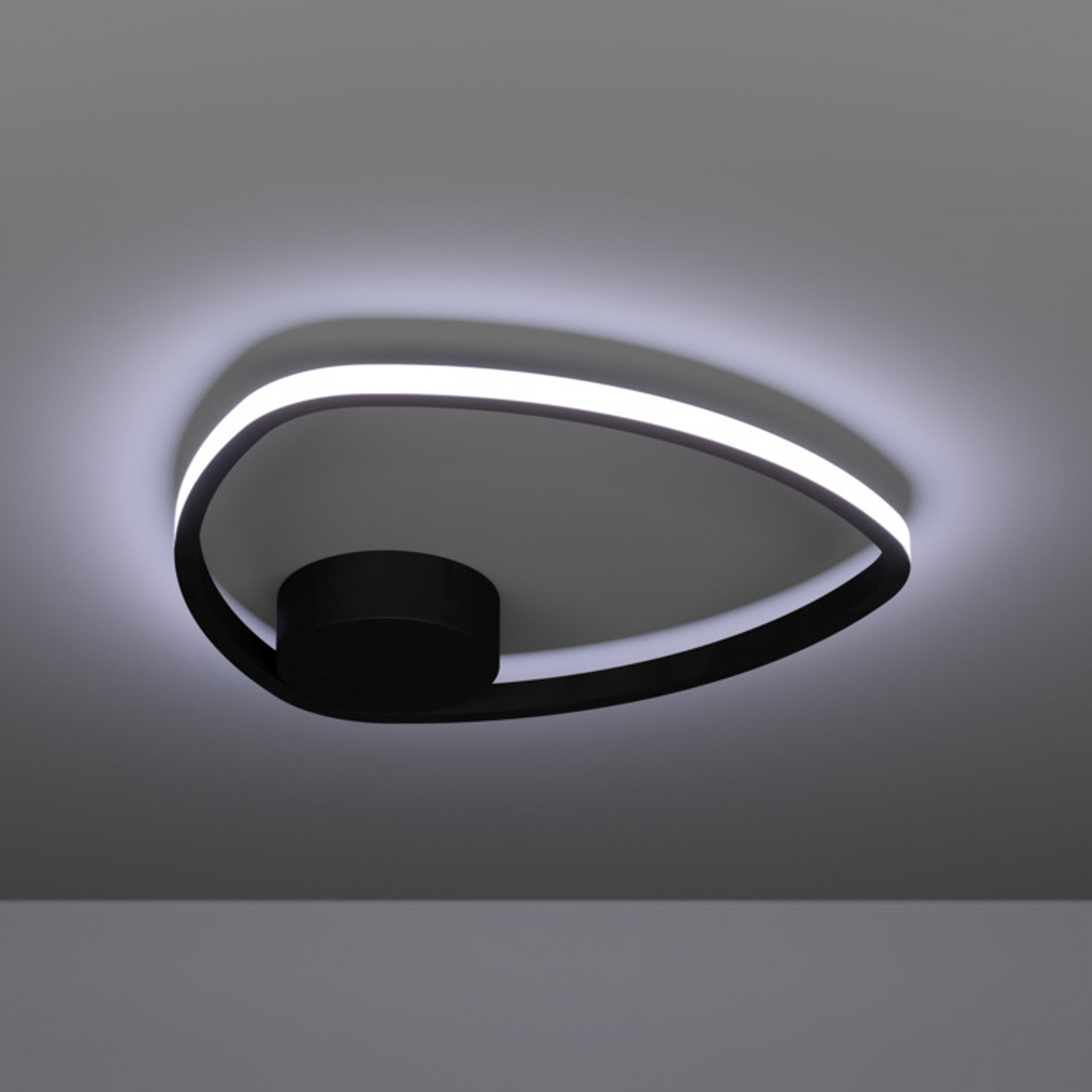 Plafonnier LED EGLO MOSCHELLA, noir, Ø 38 cm, CCT
