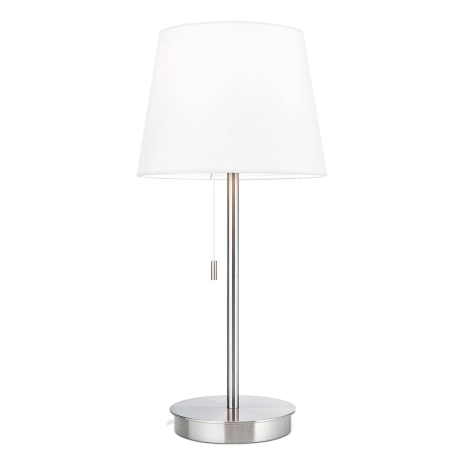 Lampada da tavolo Ludwig porta USB bianco/nichel