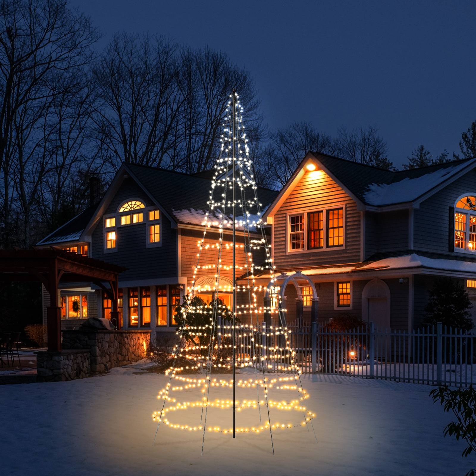 twinkly Twinkly Light Tree for outdoors RGBW, height 600cm, plastic, 59 W, H: 600 cm