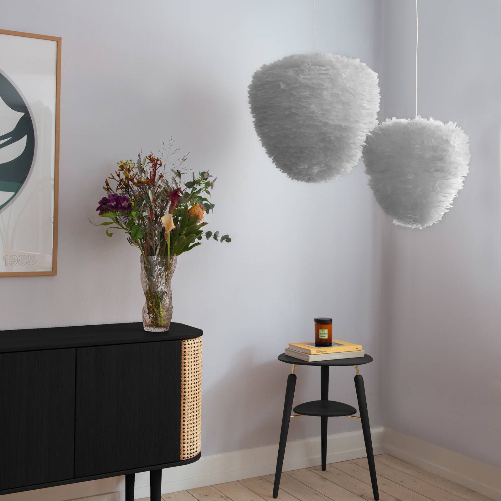 UMAGE Eos Evia medium lampa wisząca jasnoszara/biała