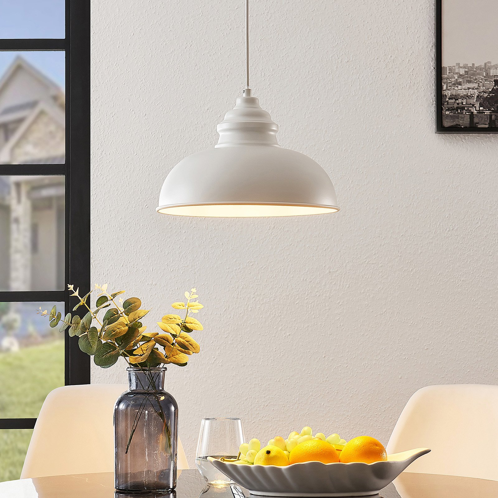 Cliona Pendant Matt White - Lindby