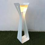 Lampe solaire LED Osmoz en aluminium, blanche