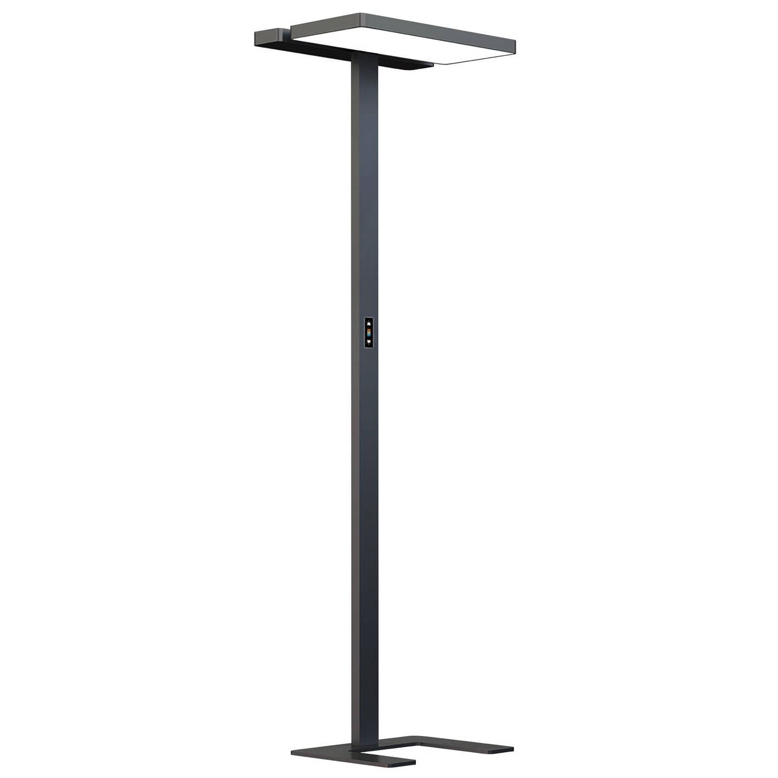 Arcchio LED-Bürostehlampe Aila, schwarz, Tageslichtsensor