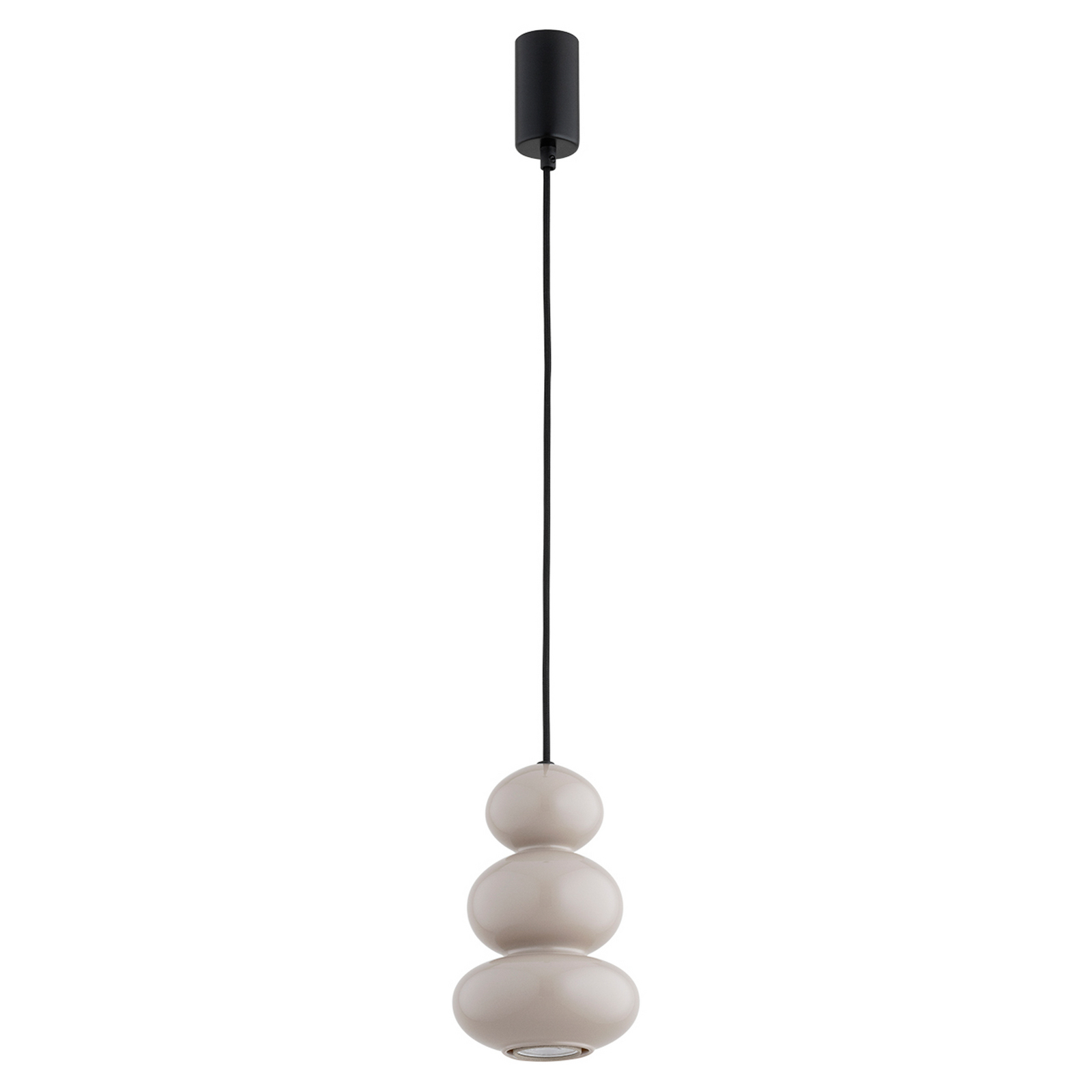 Lampada a sospensione Oman, grigio lucido, vetro, Ø 14 cm