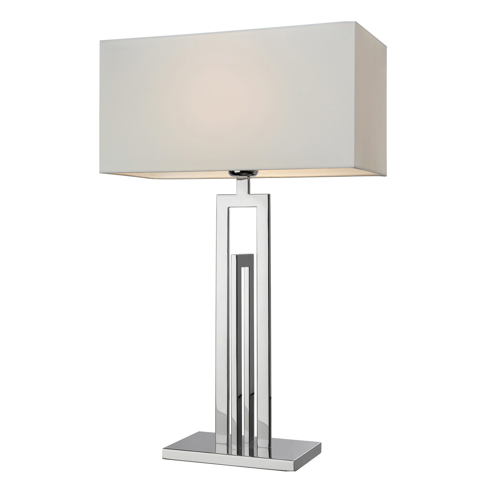 Sompex City table lamp with fabric lampshade height 62 cm, for Living / Dining Room, metal, fabric, E27, 60 W, energy efficiency: A++, L: 39 cm, W: 20 cm, H: 62 cm