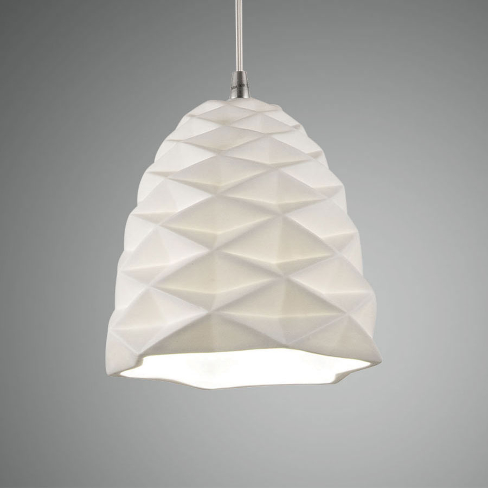 Fabas Luce Duchessa hanging light made of ceramic, Ø 20 cm, for Living / Dining Room, ceramic, metal, E27, 40 W, energy efficiency: A++, H: 19 cm