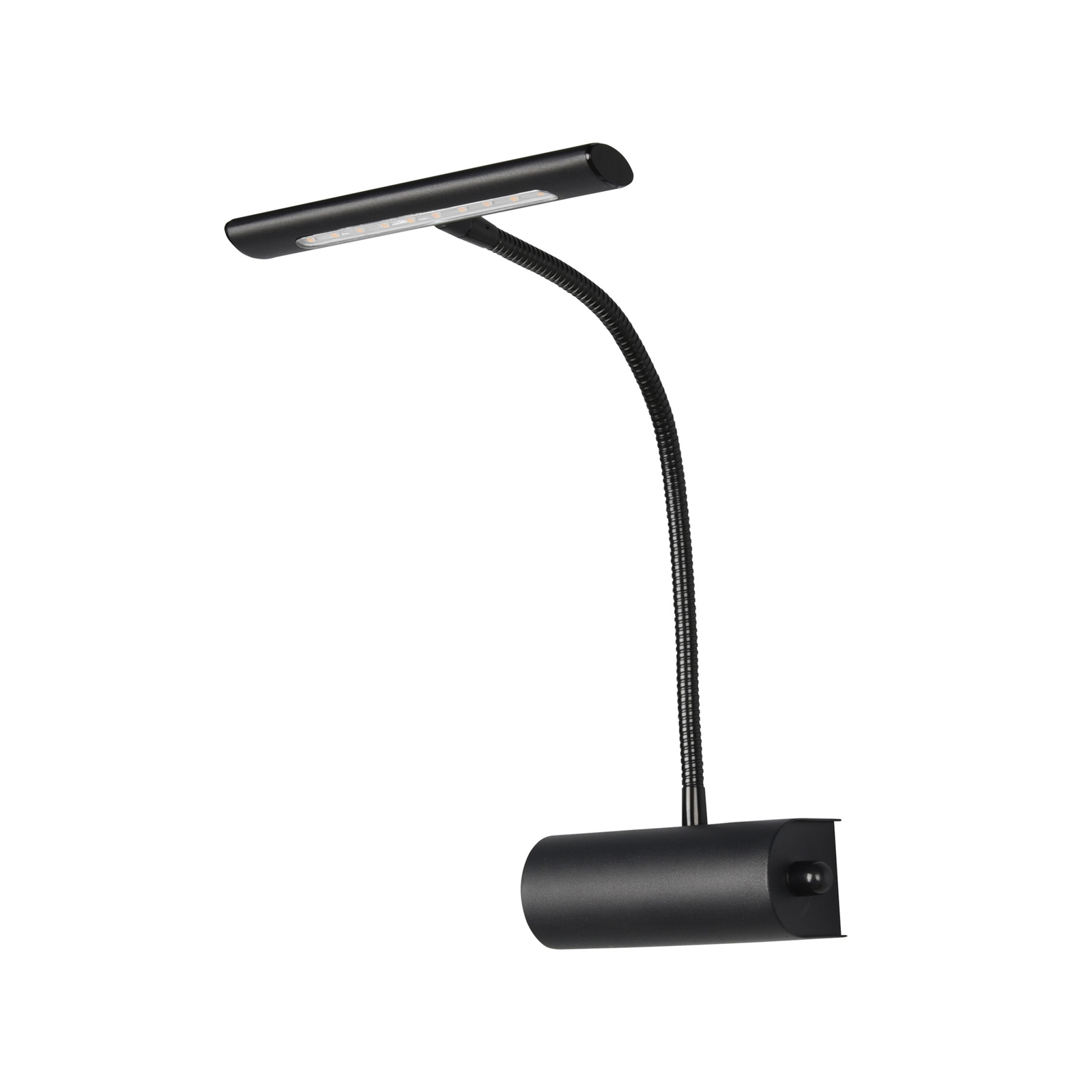 Curtis wall light with flex arm, dimmable, black