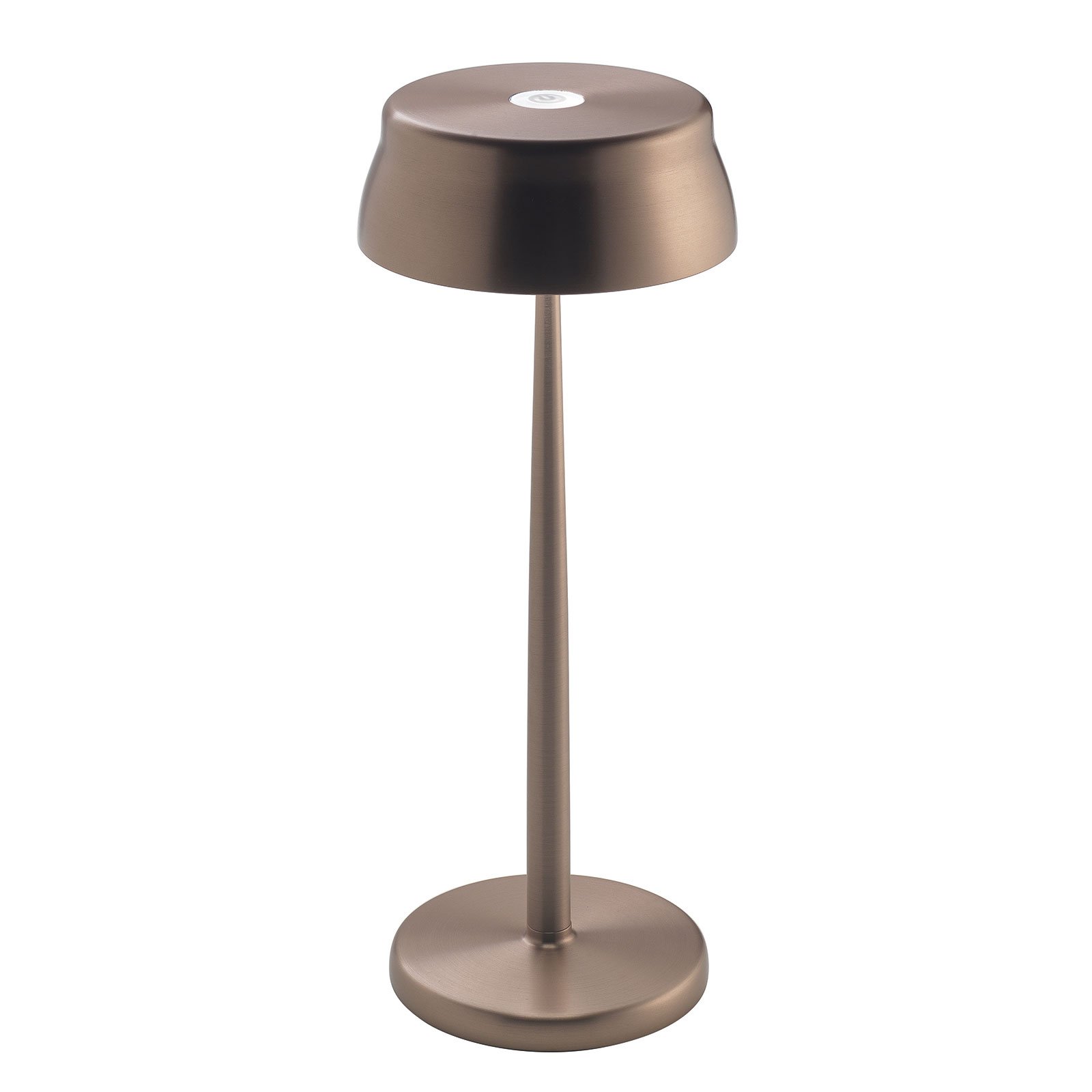 Candeeiro de mesa recarregável Zafferano LED Sister Light cor de cobre CCT