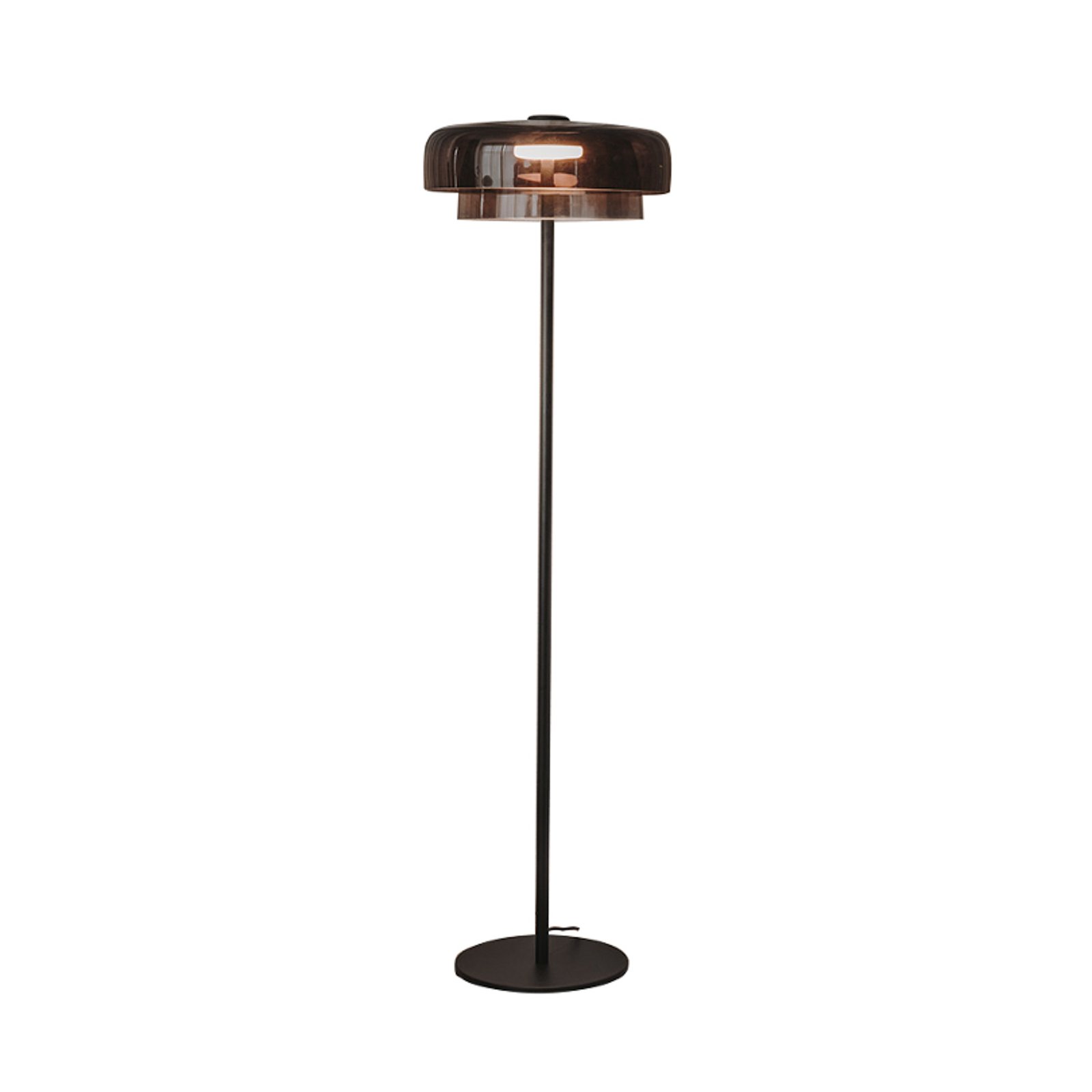 LEDS-C4 LED lampe sur pied Levels, 2 couches, noir, verre, CCT