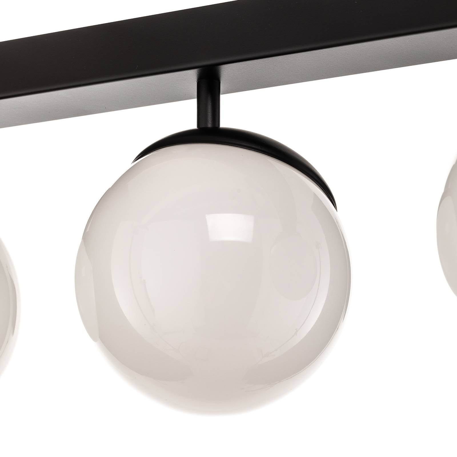 Euluna Plafonnier Sfera 5 lampes direct verre/noir