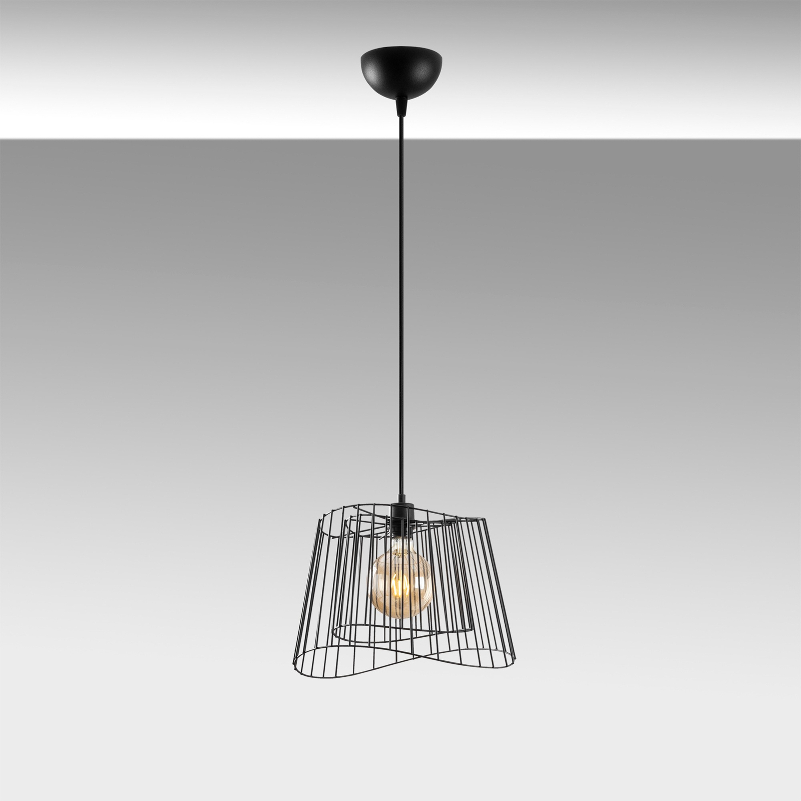 Byisoo 6345 pendant light 1-bulb Ø 40 cm black
