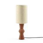 RED BROWN BEIGE MARIE-ANN bordlampe, terrakotta, lin, E27 – Serax