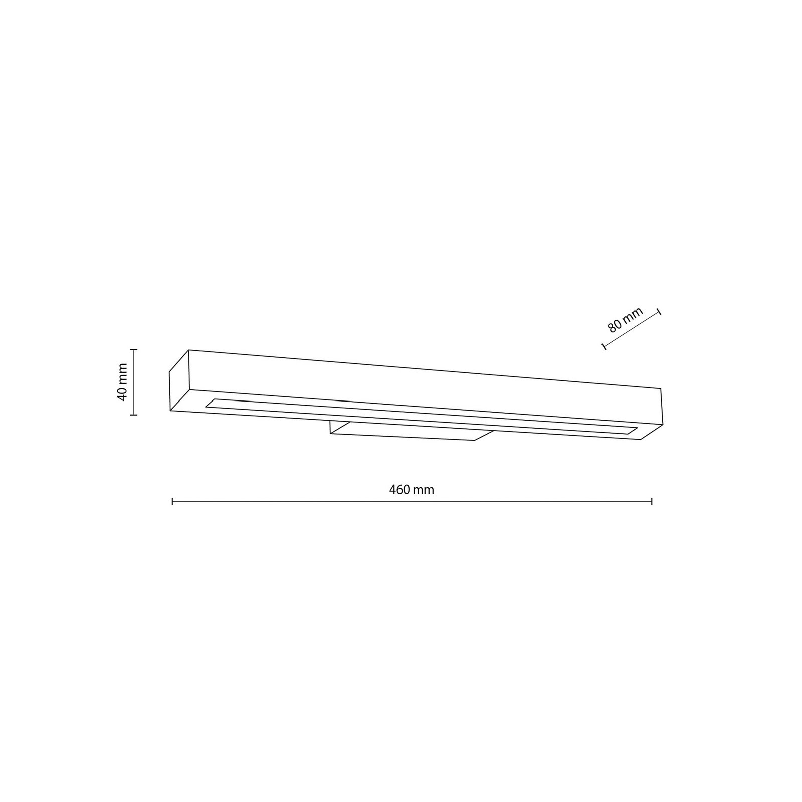 LED дървена стенна лампа Teo, орех, 46 cm, 3000 K