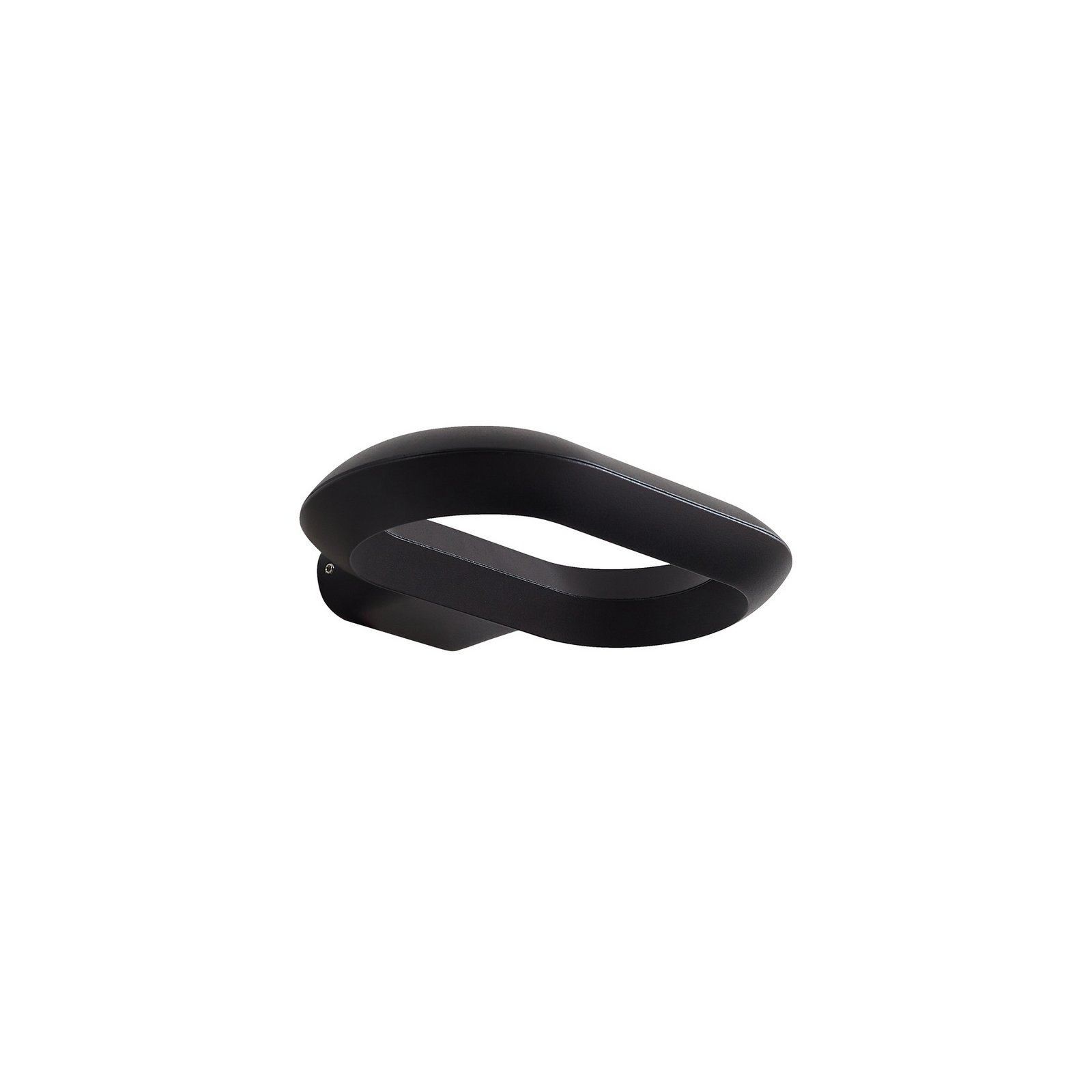 Lucande LED-Außenwandleuchte LOOP, schwarz, IP44, Metall