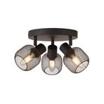 Mesh ceiling light, 3-bulb