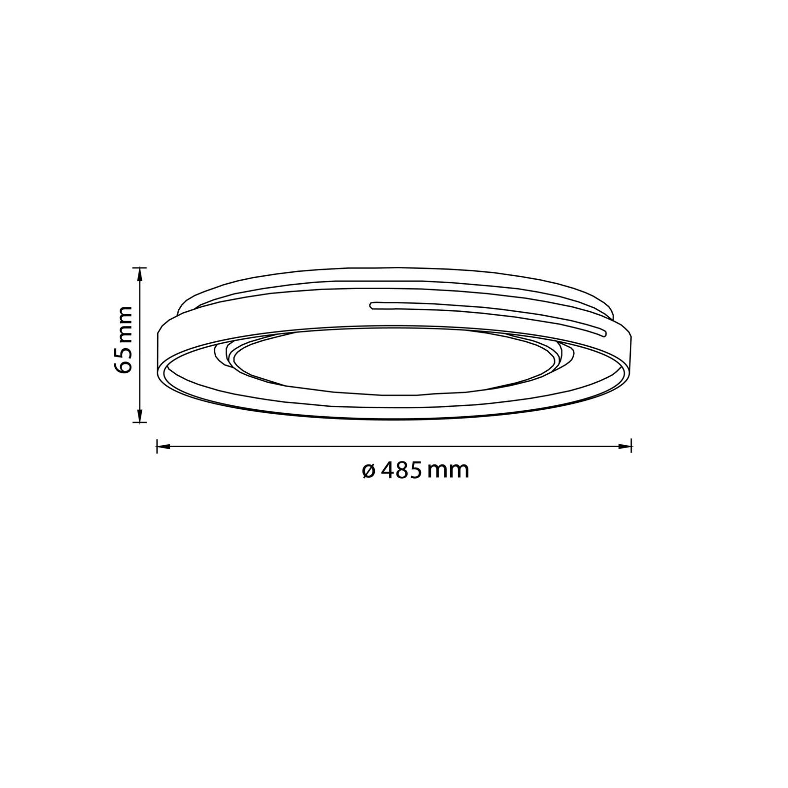 Lampa sufitowa LED Barty, biały/chrom, Ø 48,5 cm, CCT, metal