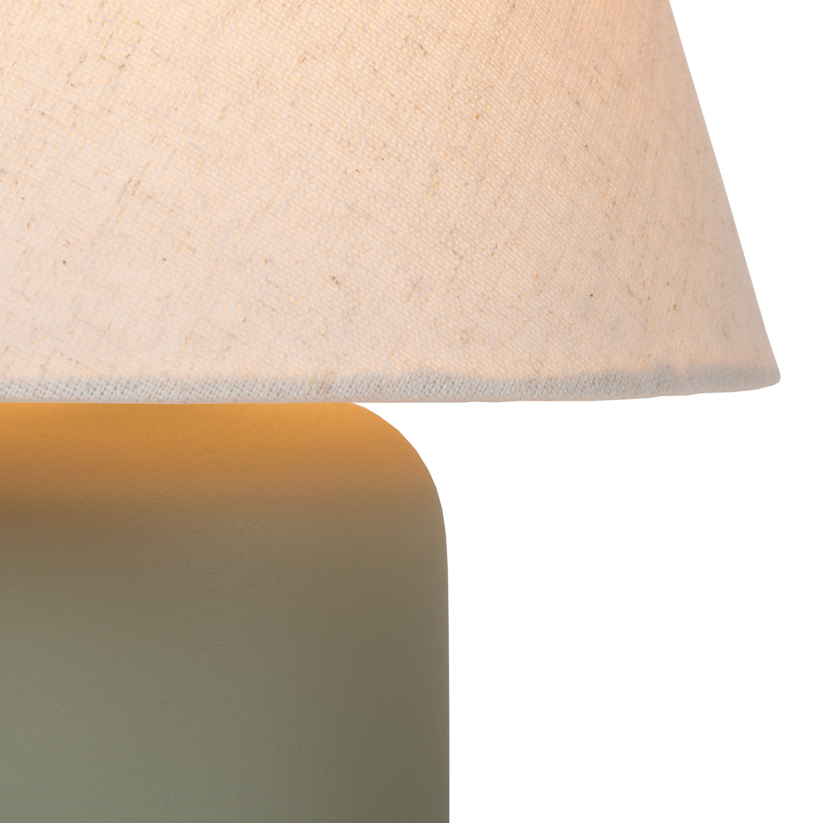 Tafellamp Macia, groen/beige, hoogte 27 cm, keramiek/stof