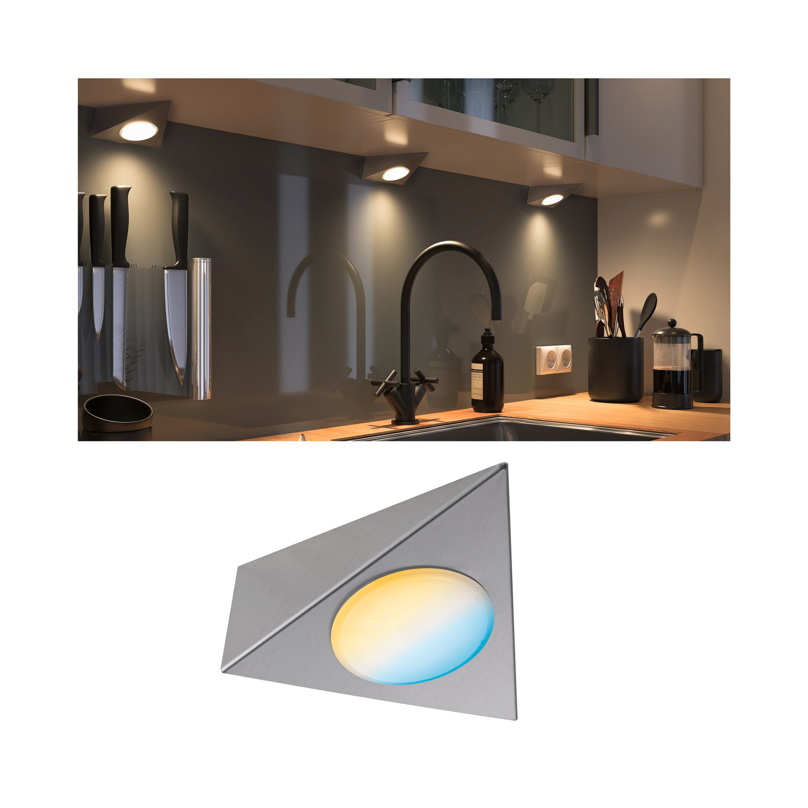 Paulmann Clever Connect Trigo lampe meuble, nickel