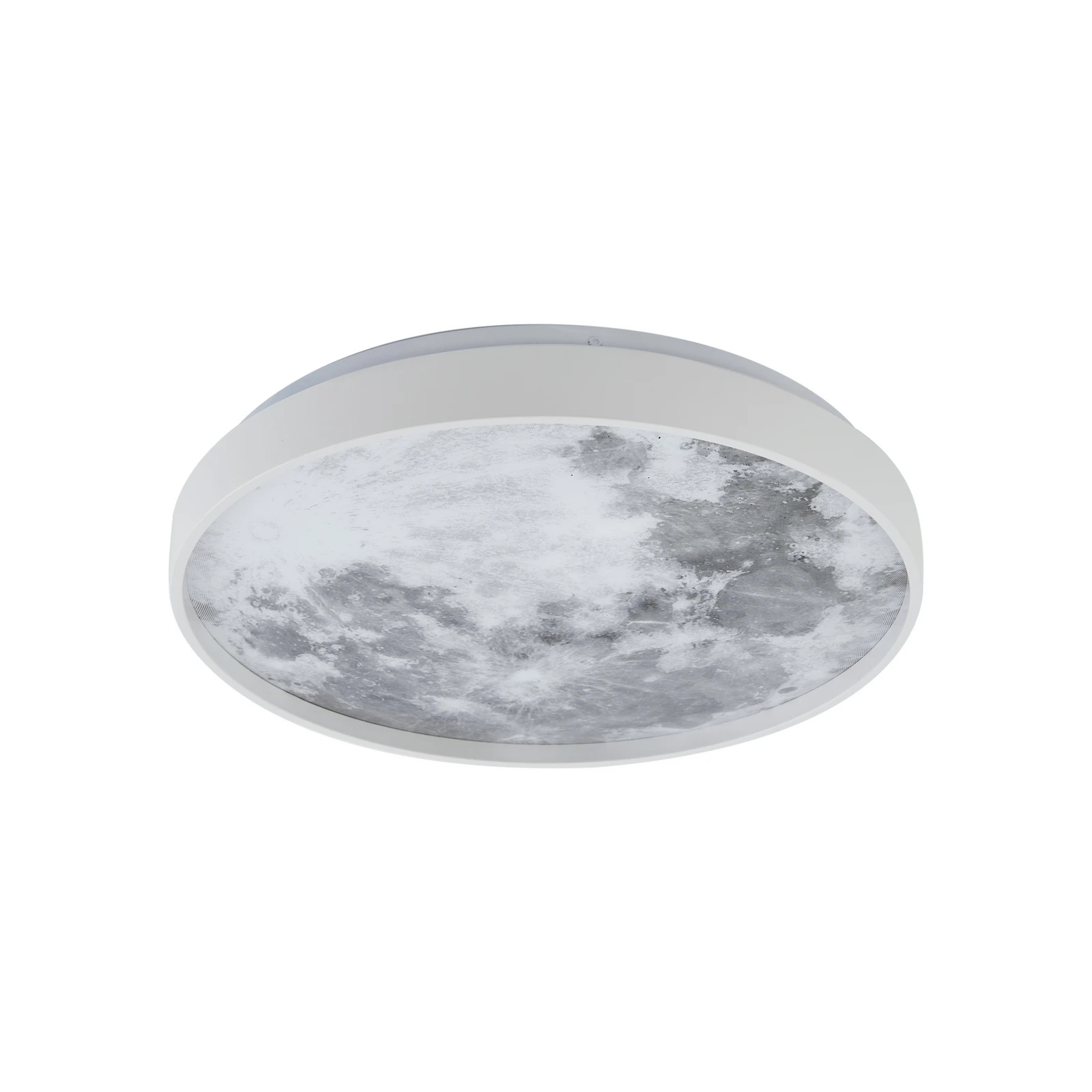 Lindby plafoniera LED Lune, plastica, metallo, 38 cm