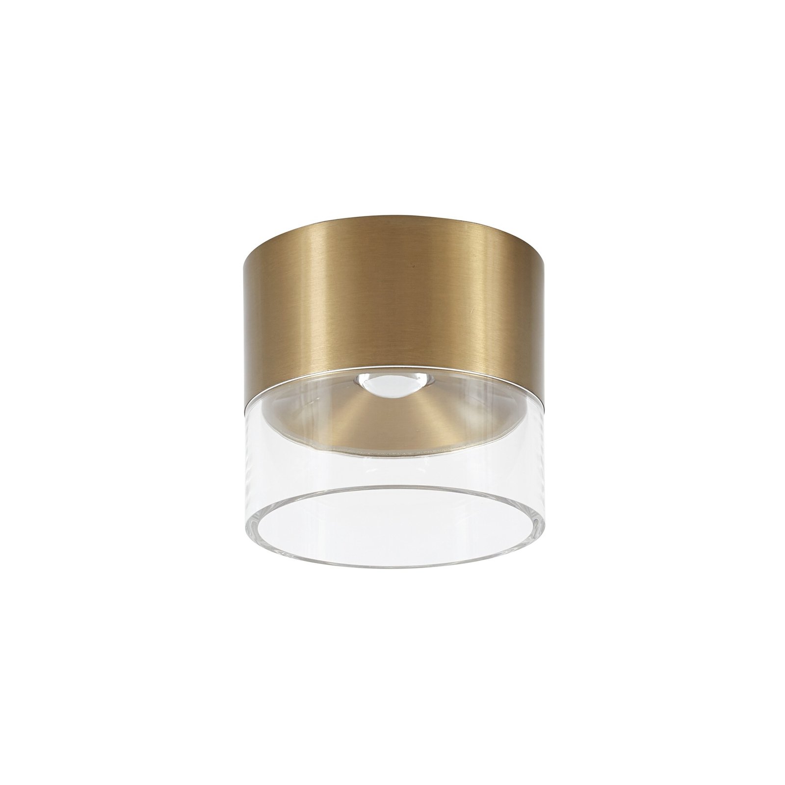 Lindby Plafonnier LED Dalila, doré, Ø 10 cm, aluminium