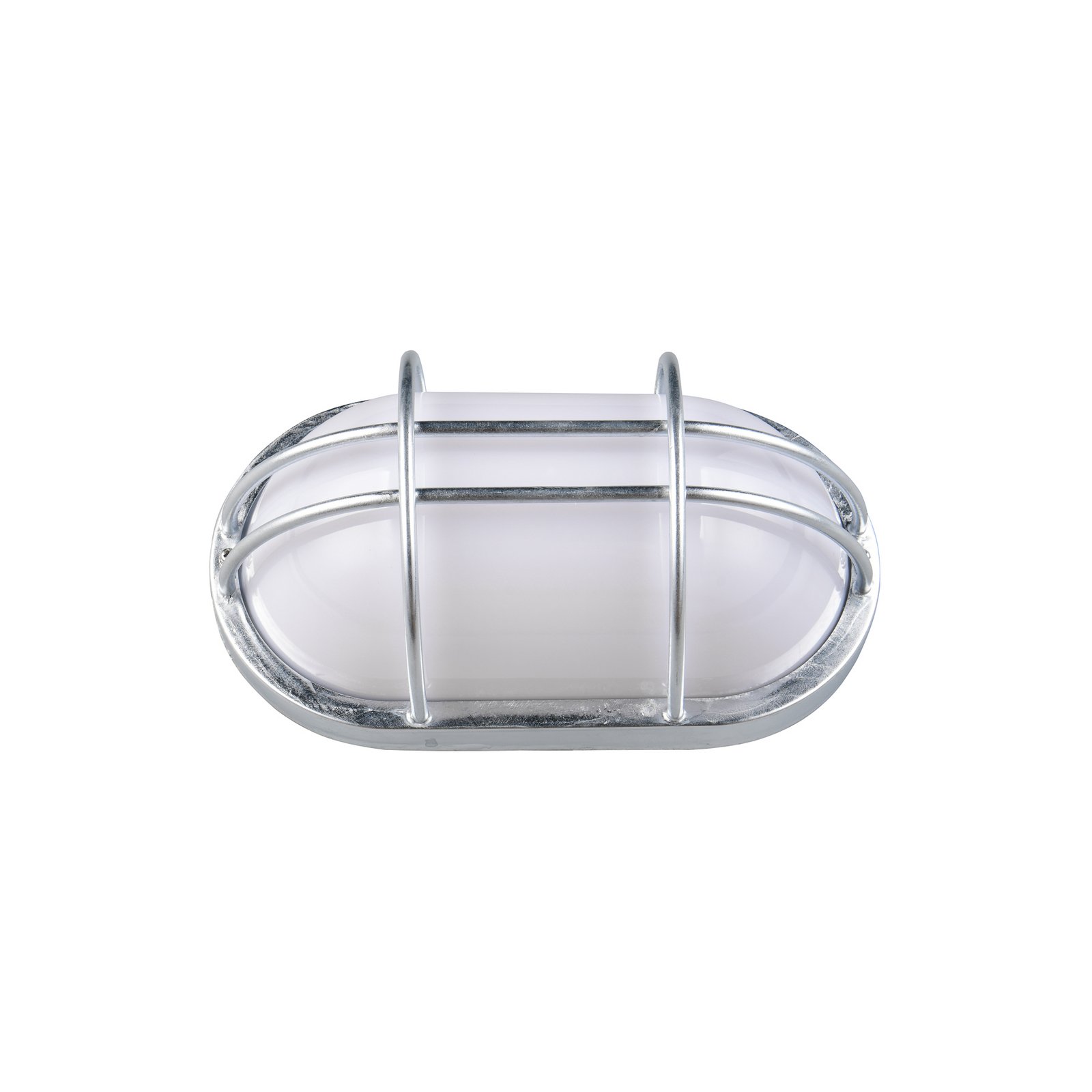 Āra sienas lampa Tumen, cinka krāsā, platums 26 cm, metāls, IP44