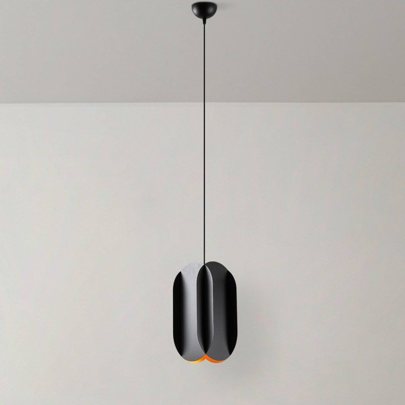 Hängeleuchte Corner, schwarz, Höhe 35 cm, Metall, E27 günstig online kaufen