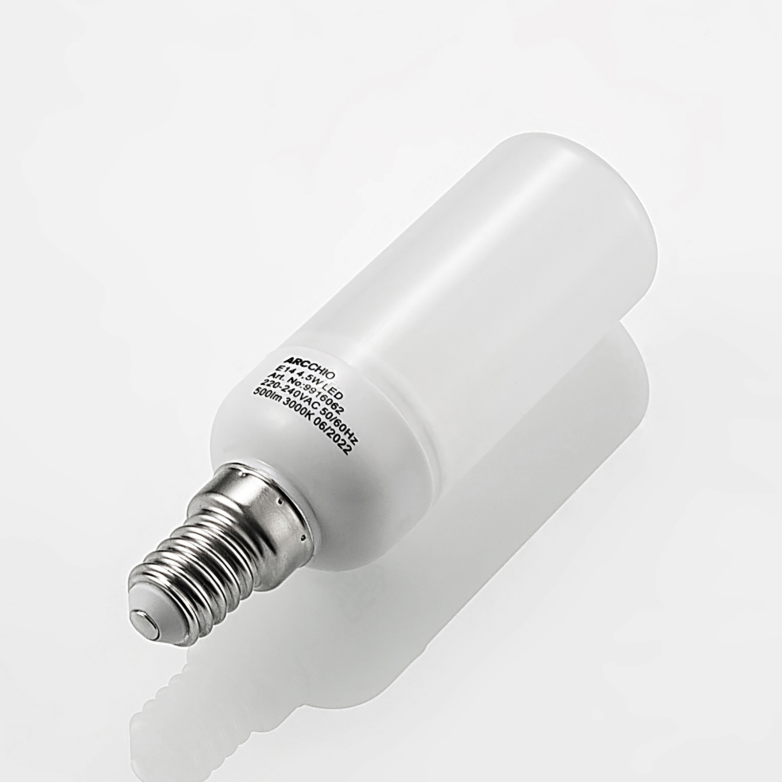 Arcchio LED-Röhrenlampe E14 4,5W 3.000K 4er-Set