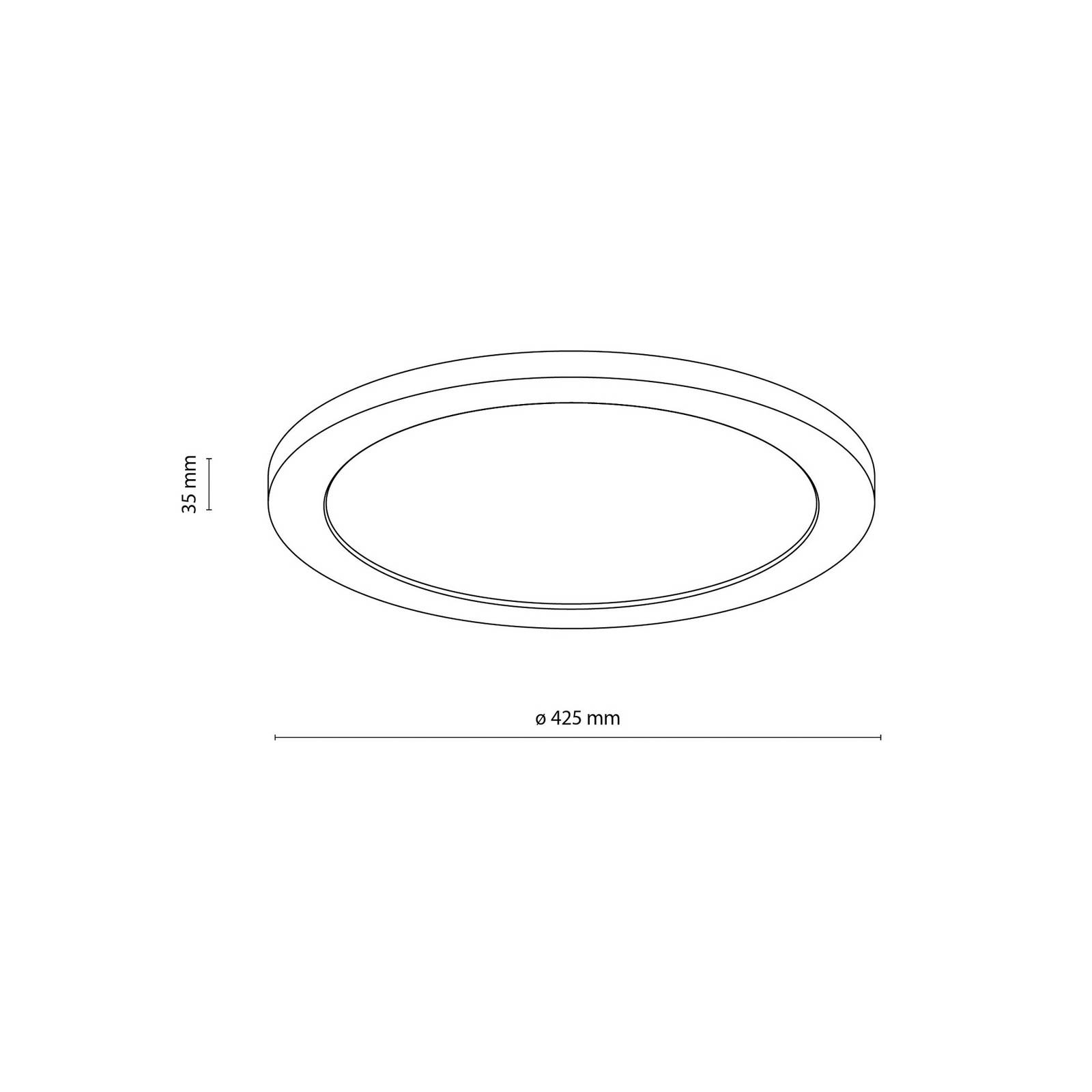 Panel LED Aqua, orzech, Ø 42,5 cm, 36 W