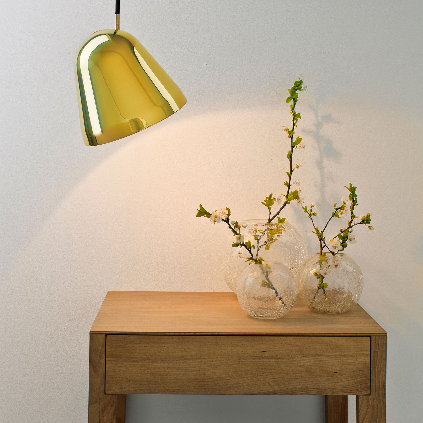Nyta Tilt S Brass hanglamp kabel 3m