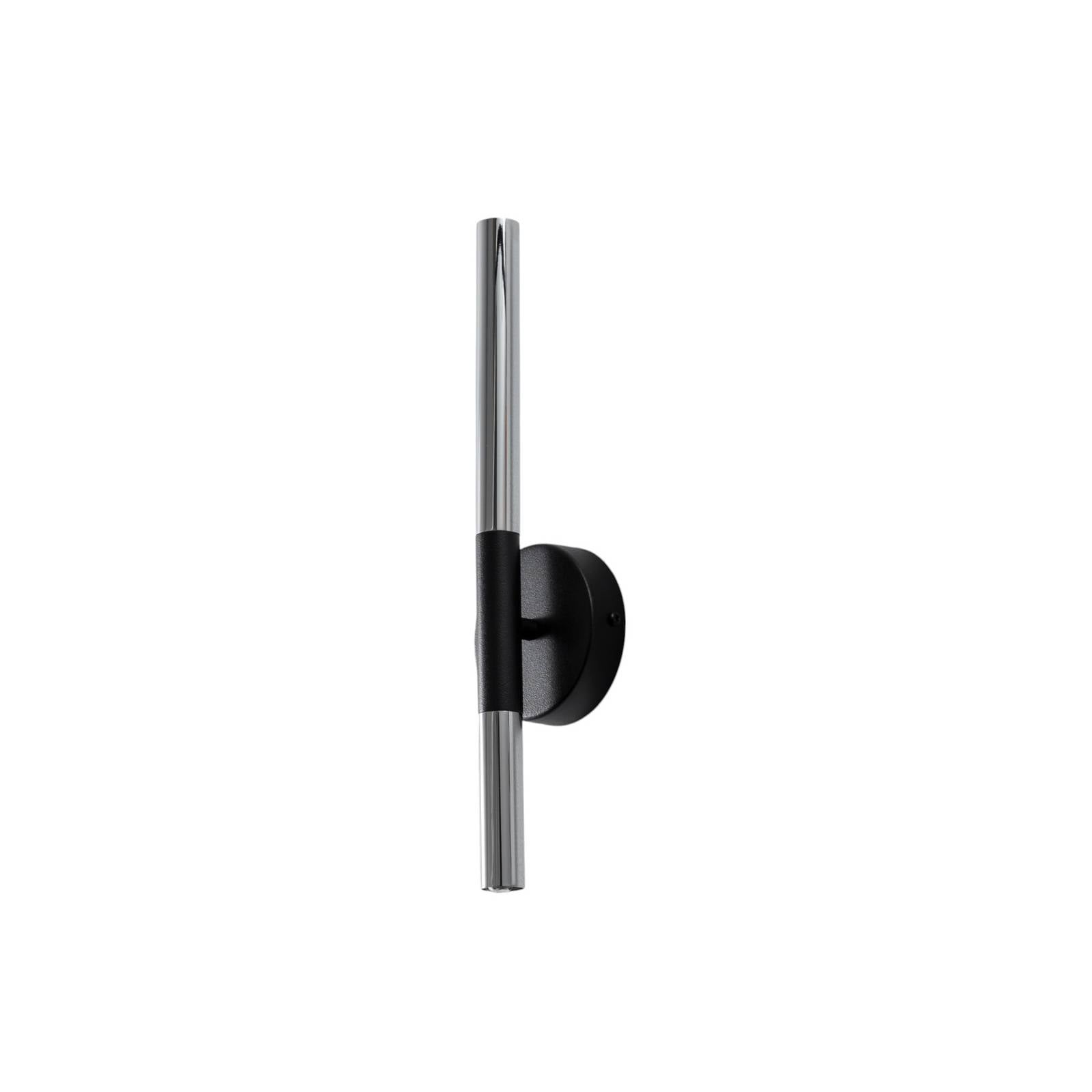 Wandleuchte Sopel Lux, 2-flammig, schwarz/silber, Höhe 38 cm