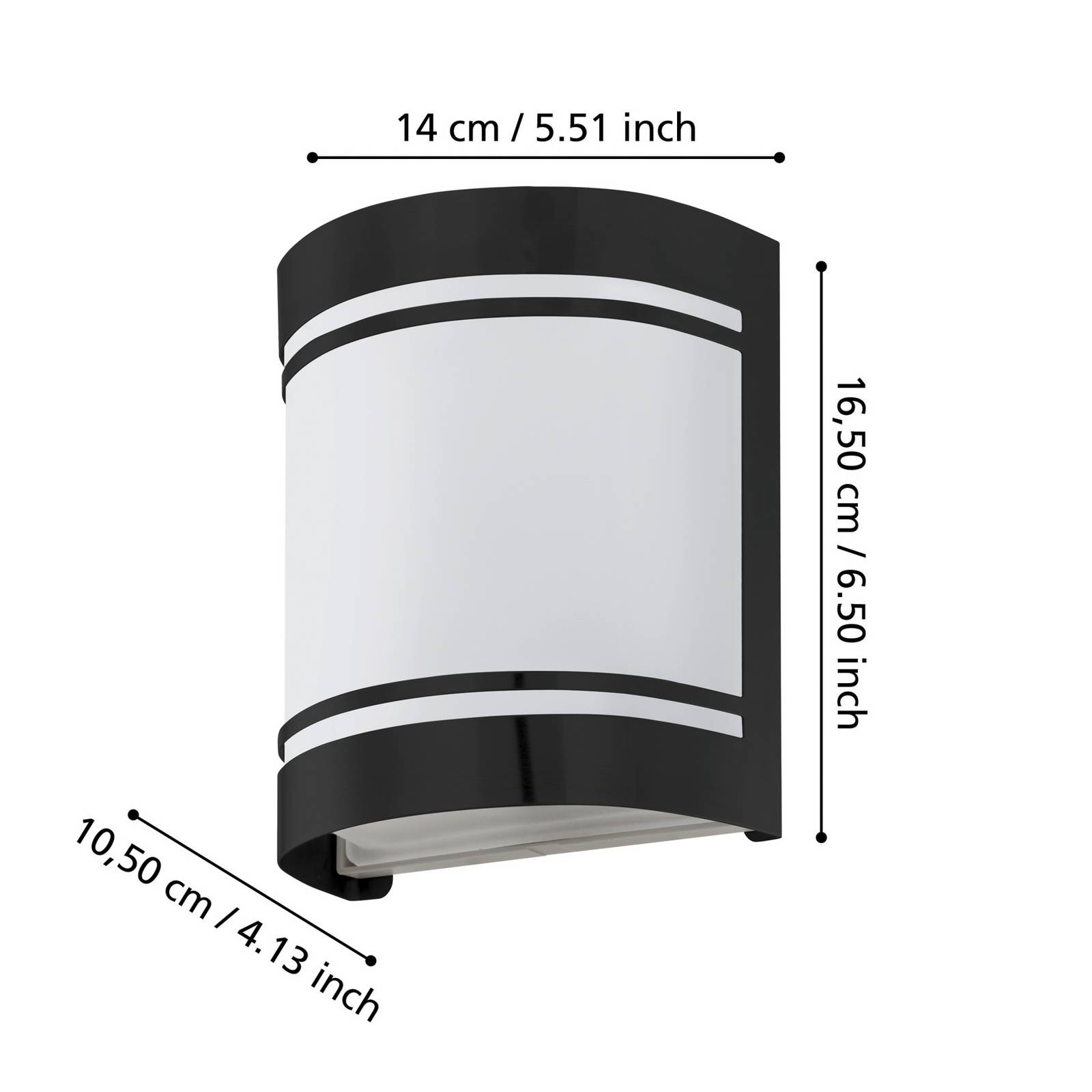 EGLO Applique d’extérieur Cerno, noire