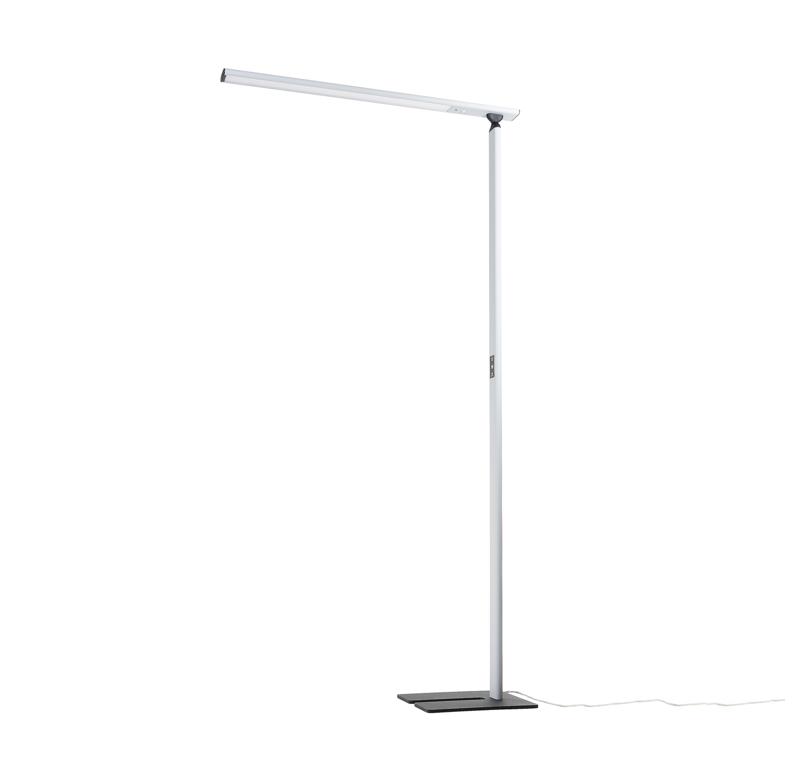 Prios Zyair LED-Büro-Stehleuchte, silber 108,4 cm