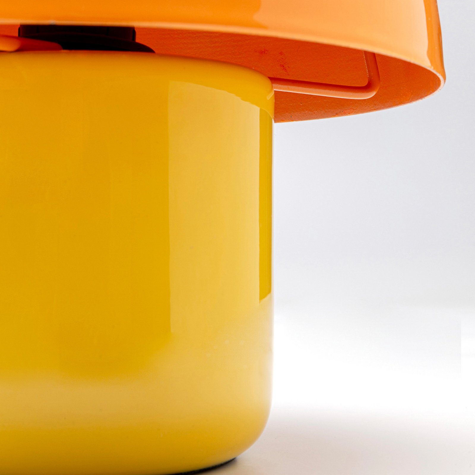 Kare galda lampa Mushroom, oranža, metāls, 20 cm, E14