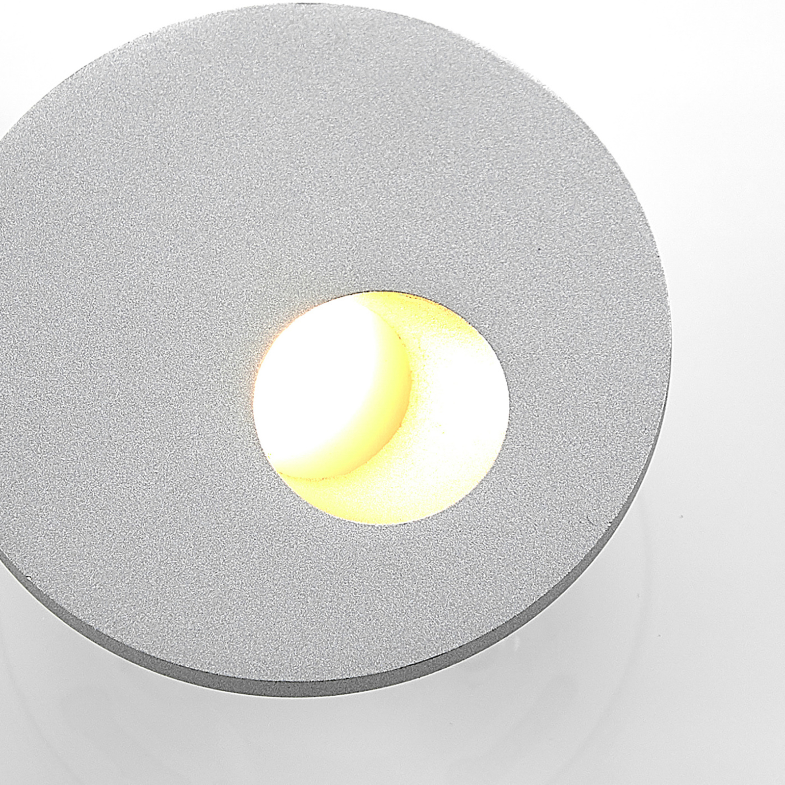 Arcchio Vexi downlight LED rotondo, grigio argento