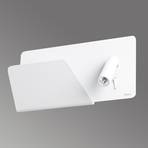 "Suau" - baltas LED sieninis šviestuvas su lentynėle