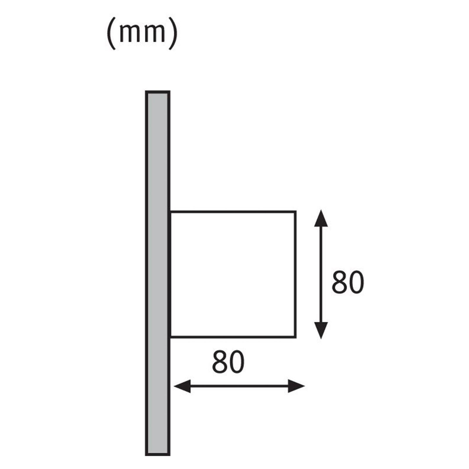 Cybo Außenwandleuchte 8x8 cm Grau 2.700 K - Paulmann
