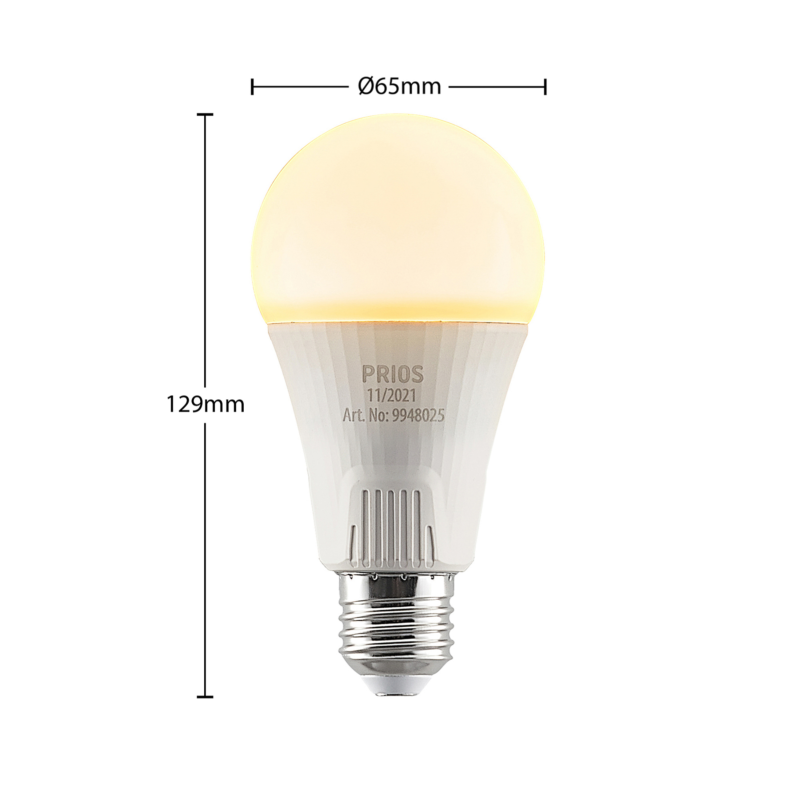 LED lamp E27 A65 15W wit 2.700K 10 per set